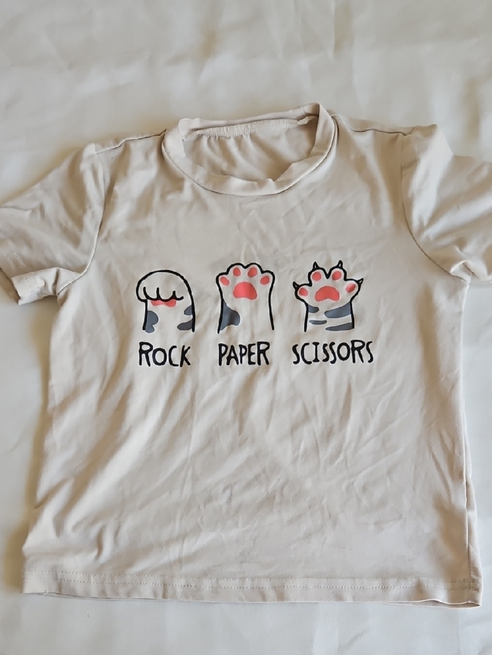 OshKosh B'gosh White Kids 'Rock Paper Scissors' Paw Graphic Tee